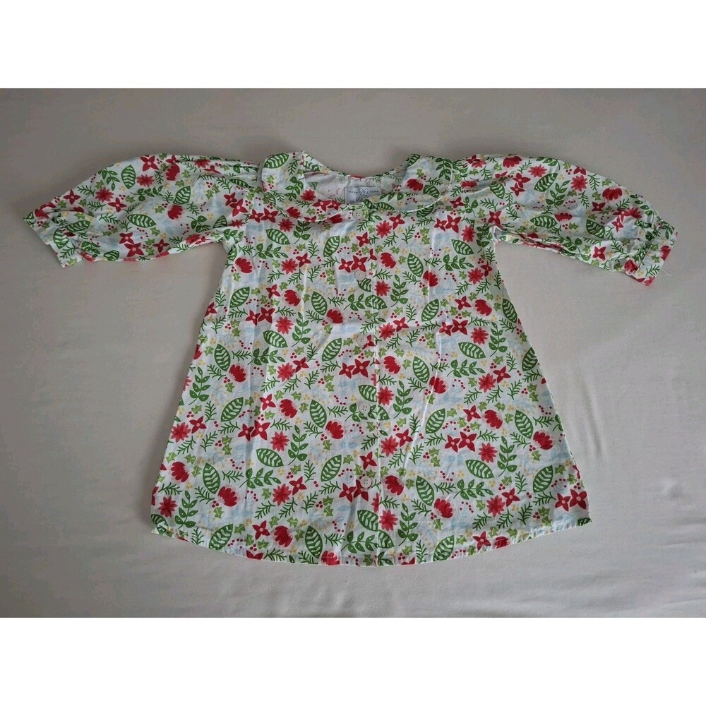 Girls 2T Little Paper Doll Floral Dress Boutique Preppy Cottagecore Holiday EC
